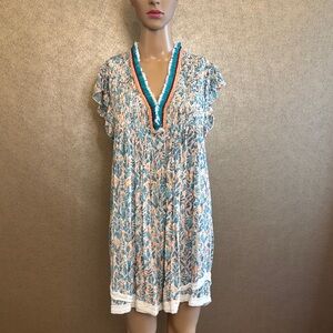 Poupette St. Barth Blue and White Floral Dress